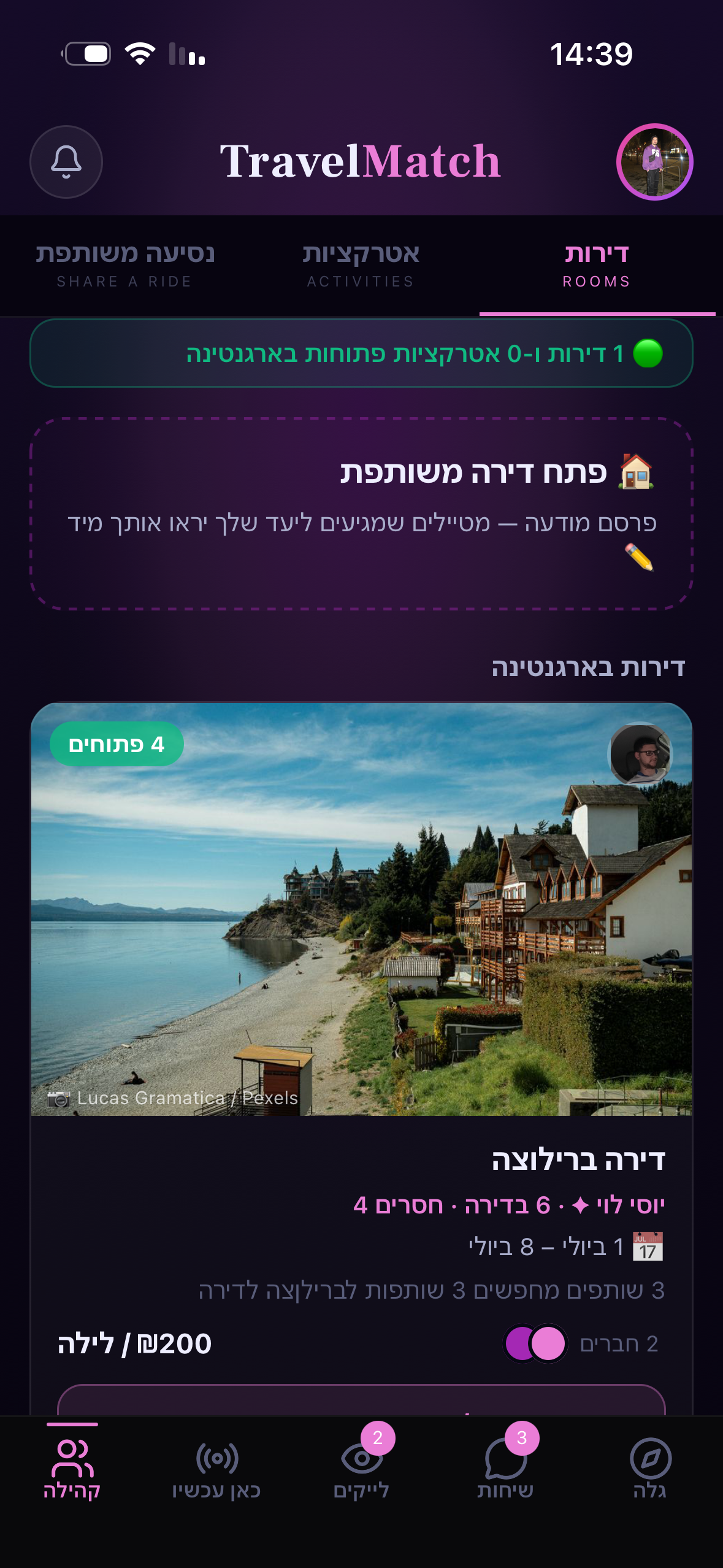 דירות ווילות משותפות בלשונית קהילה